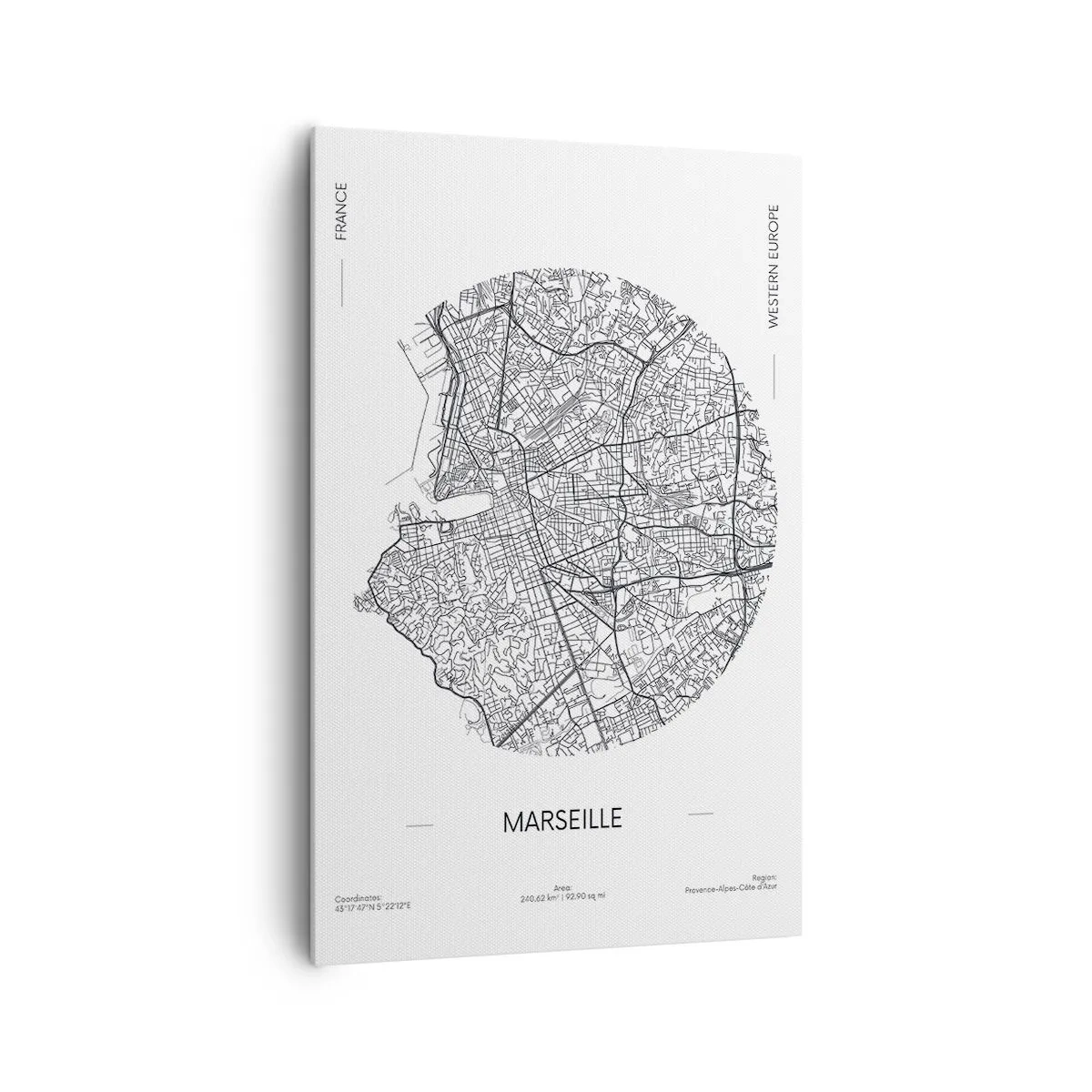 Canvas picture - Anatomy of Marseille - 80x120 cm