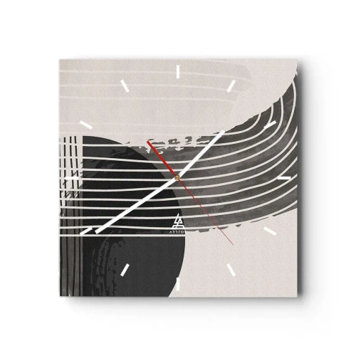 Wall clock - Clock on glass - There and Back - 40x40 cm