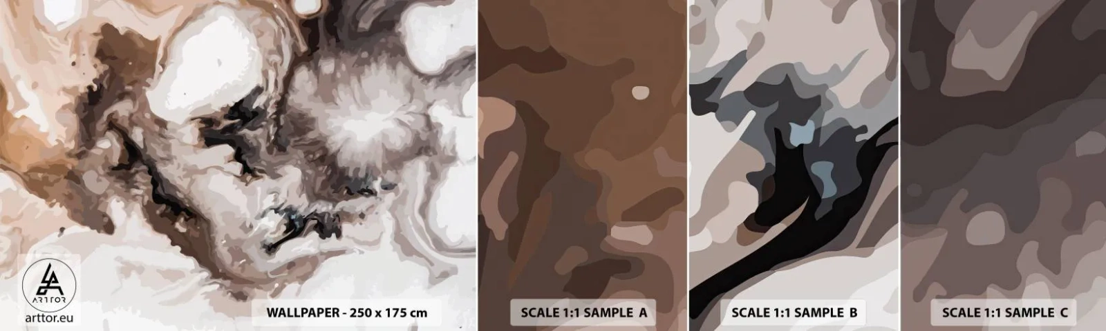 Photo Wallpaper Sample Self-Adhesive Deluxe Sticker - Birth of the Galaxy - Abstraction, Piece, Modern Pattern - 100x30 cm