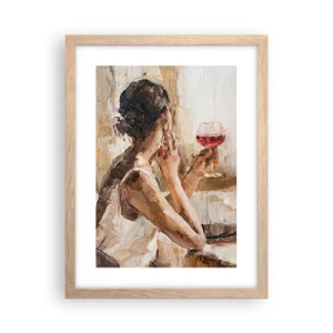 Poster in light oak frame - Taste of a Good Moment - 30x40 cm
