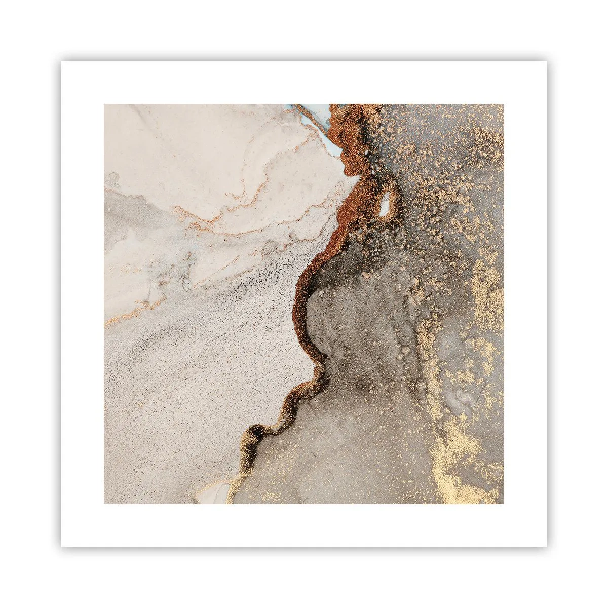 Poster - On the Border of Colours - 40x40 cm