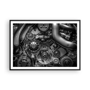Poster in black frame - Poetry of Mechanics - 100x70 cm