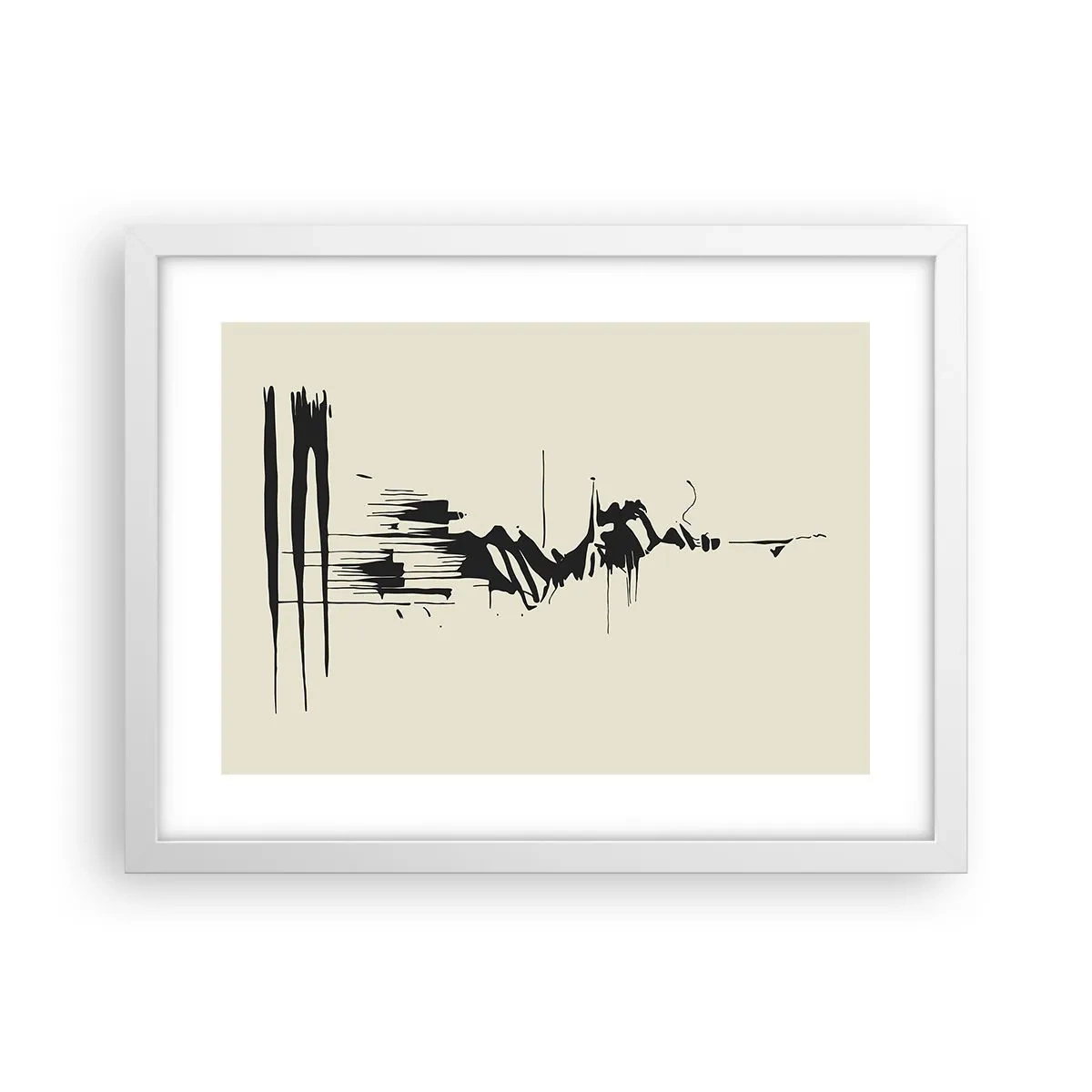 Poster in white frmae - Hasty Abstract - 40x30 cm
