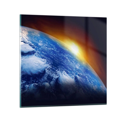 Glass picture - Sunrise by the Blue Planet - 50x50 cm