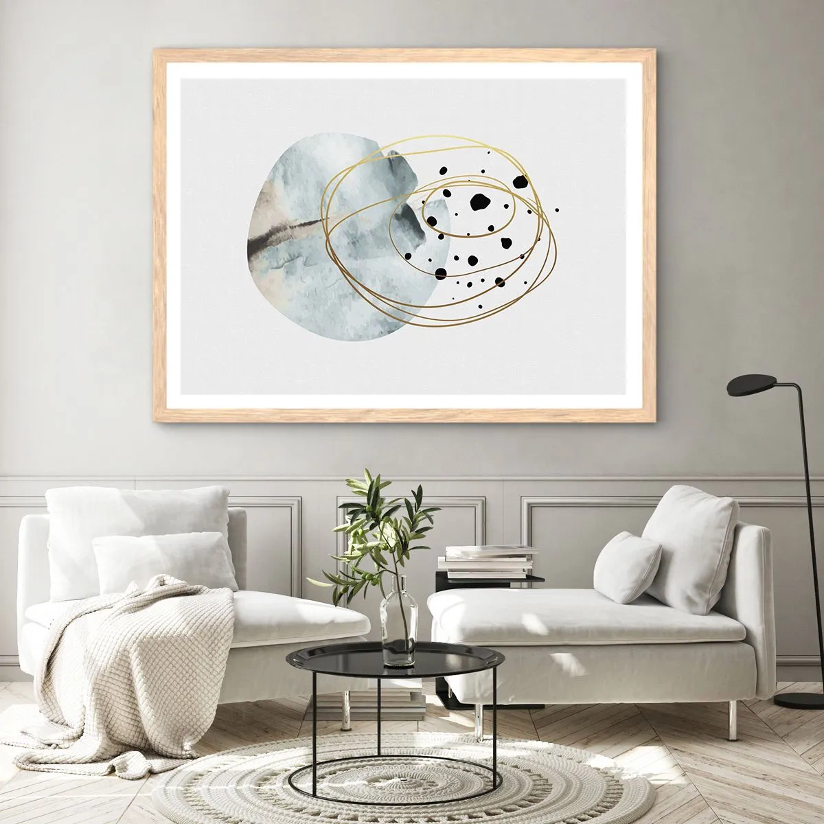 Poster in light oak frame - In the Embrace of Space - 50x40 cm