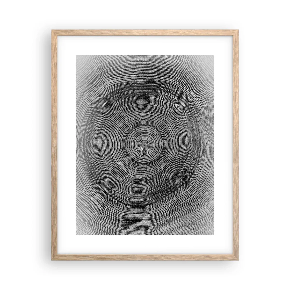 Poster in light oak frame - Sign of the Time - 40x50 cm