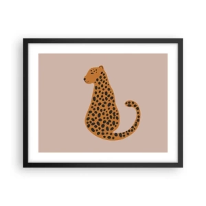Poster in black frame - Leopard Print Is Fashionable - 50x40 cm