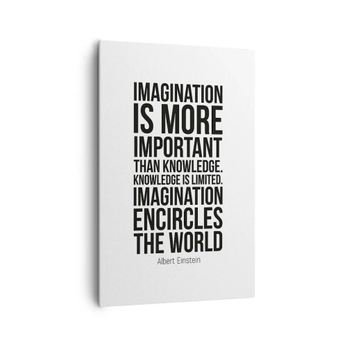 Canvas picture - Einstein about Power of Imagination - 80x120 cm