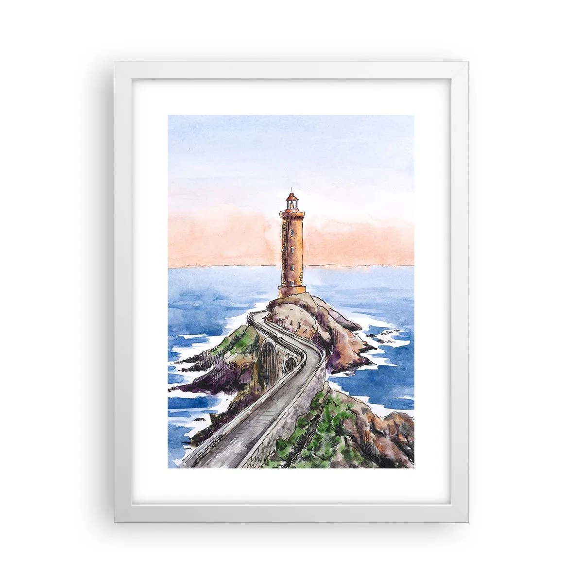 Poster in white frmae - In the Direction of the Sea - 30x40 cm