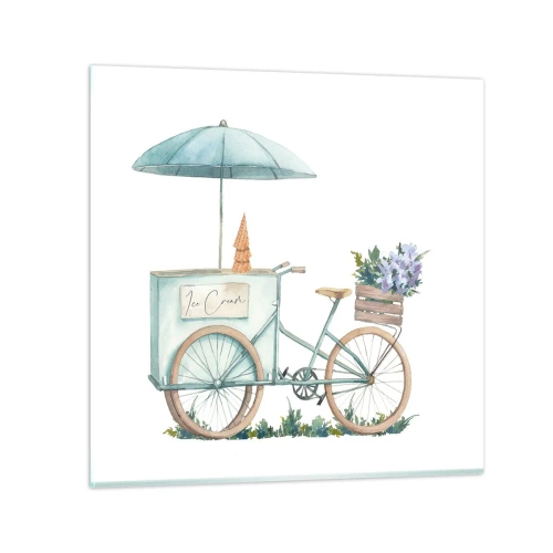 Glass picture - Sweet Memory of the Summer - 50x50 cm