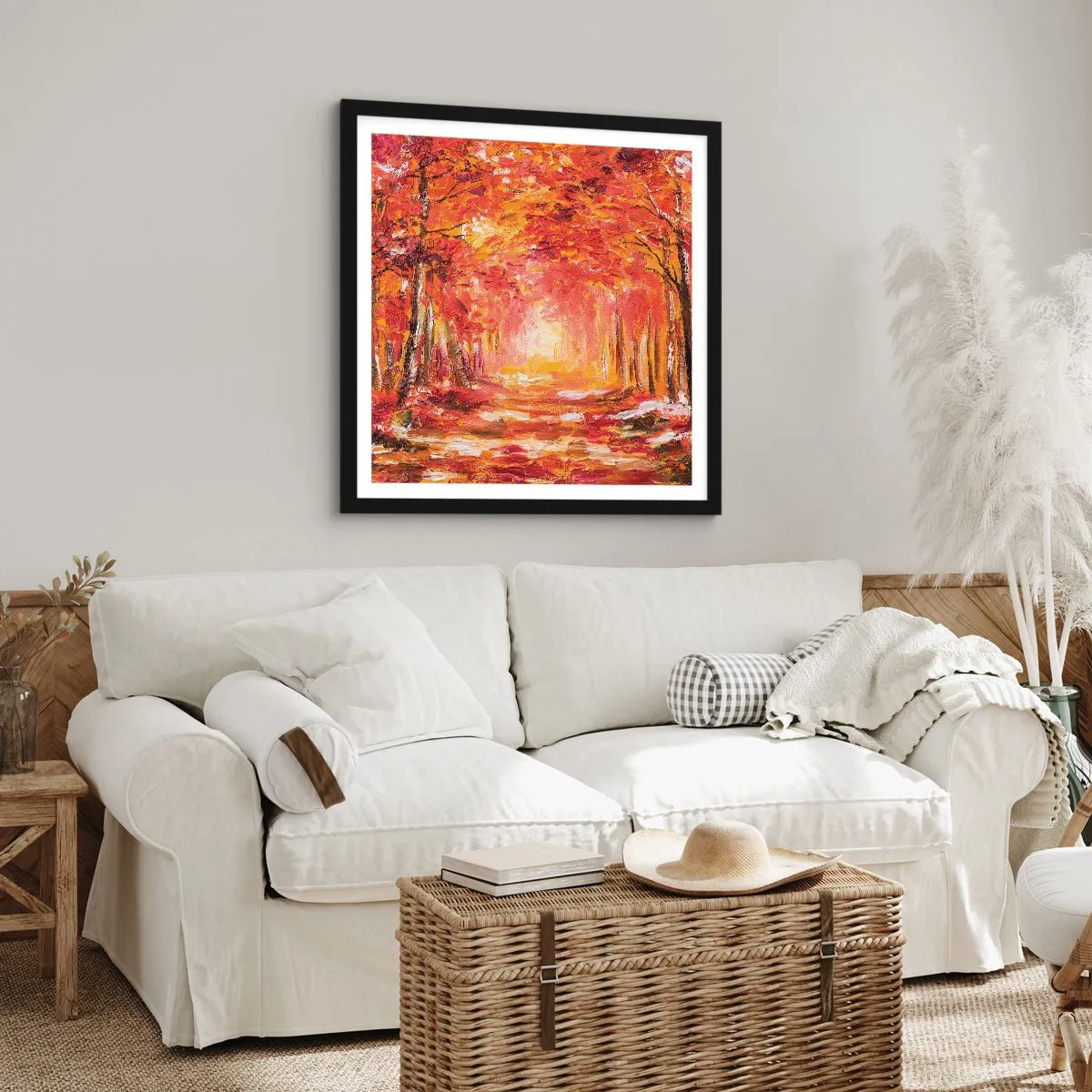 Poster in black frame - Copper Forest - 50x50 cm