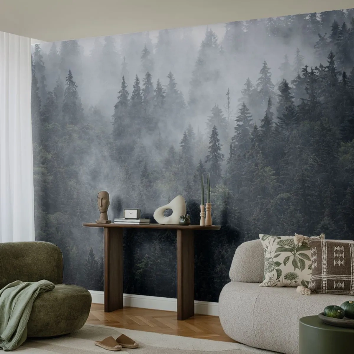 Self-Adhesive Photo Wallpaper Deluxe Sticker - Forest World - Landscape, Forest, Nature - 250x175 cm