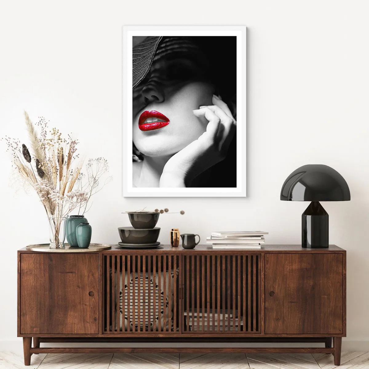 Poster in white frmae - Study in Scarlet - 30x40 cm