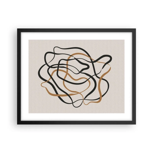 Poster in black frame - Everything Is Tangled UP - 50x40 cm