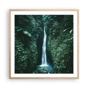 Poster in light oak frame - Tropical Spring - 60x60 cm