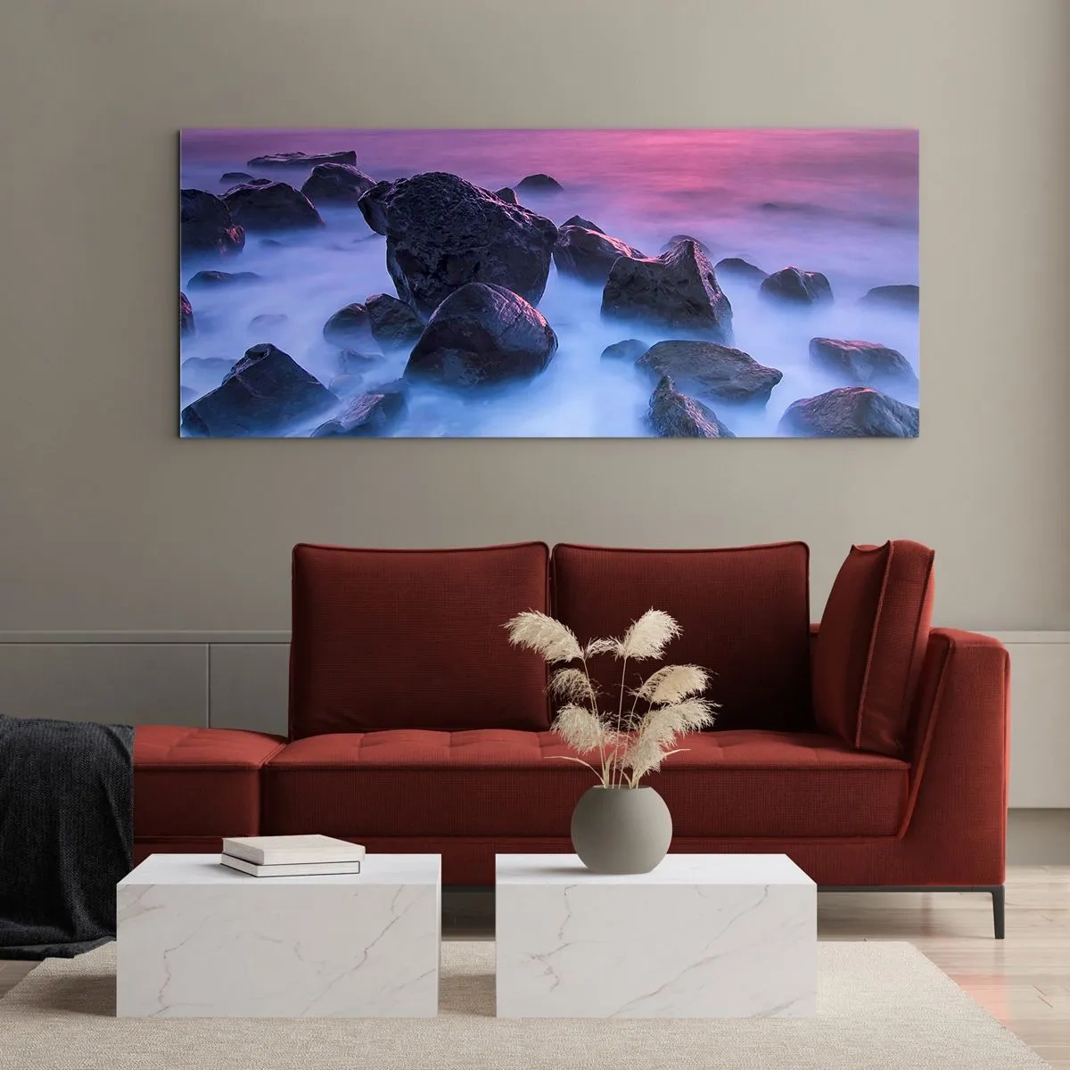 Glass picture - Born in Light and Mist - 90x30 cm