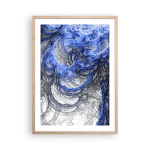 Poster in light oak frame - Birth of a Wave - 50x70 cm
