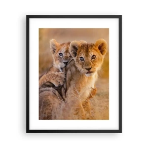 Poster in black frame - Do Not Disturb! We Are Playing - 40x50 cm