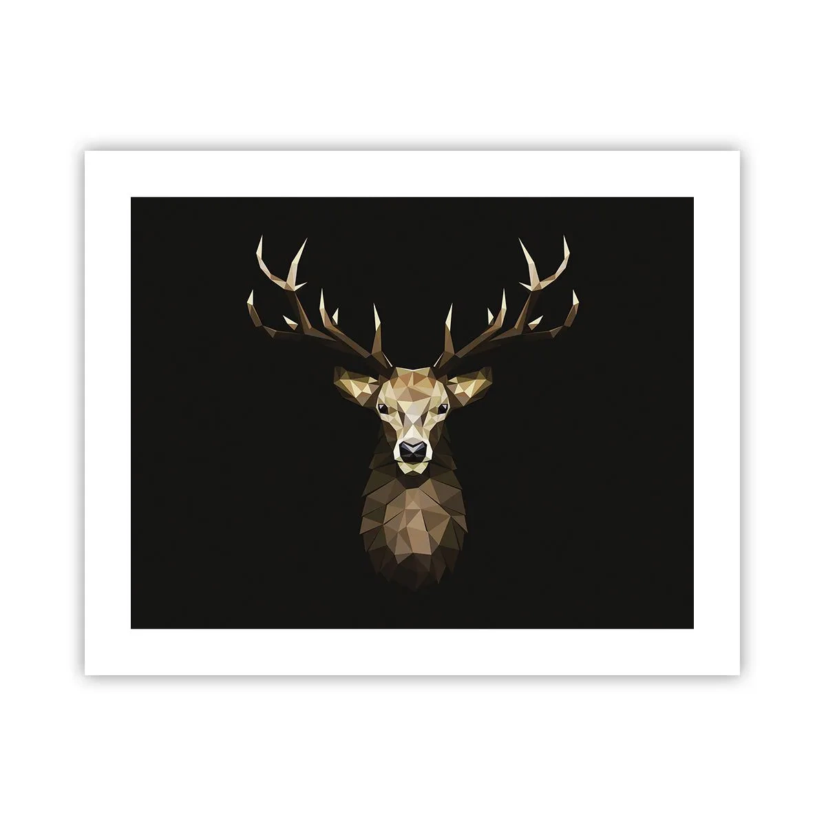 Poster - Cubist Deer - 50x40 cm