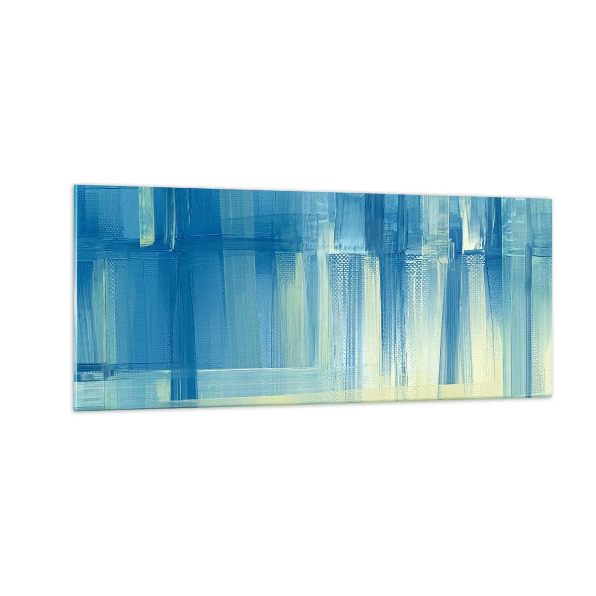 Glass picture - Composition In Turquoise - 100x40 cm