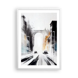 Poster in white frmae - Study of a City: Architecture and Movement - 50x70 cm