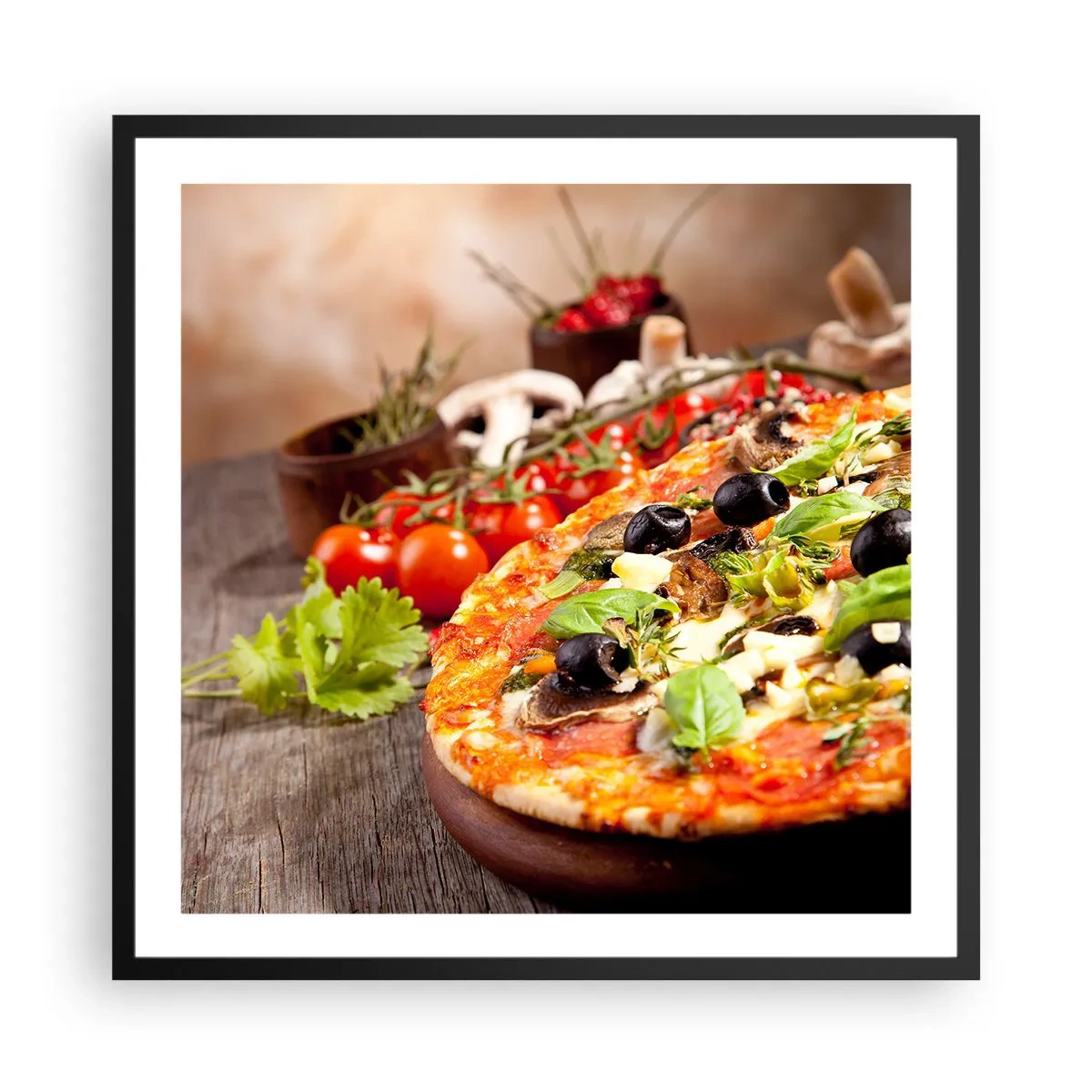 Poster in black frame - Earthly Ingredients - 60x60 cm