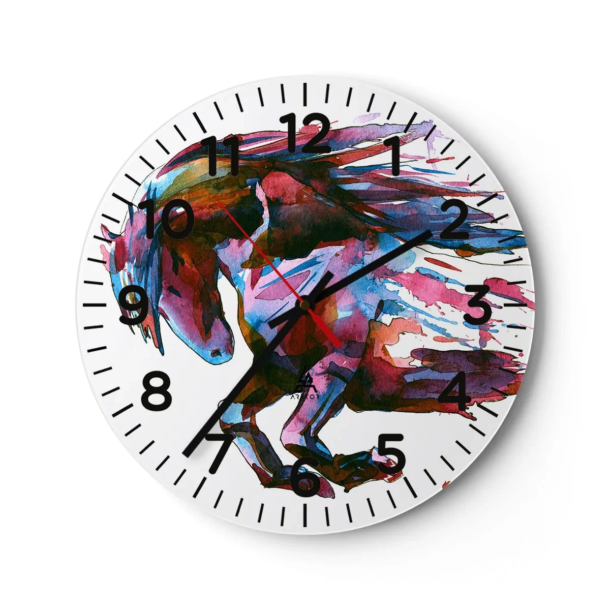 Wall clock - Clock on glass - In Elation - 30x30 cm