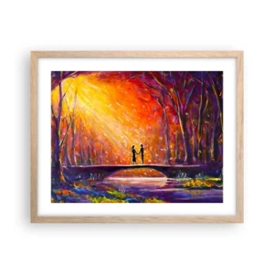 Poster in light oak frame - Heaven Loves Them Too - 50x40 cm