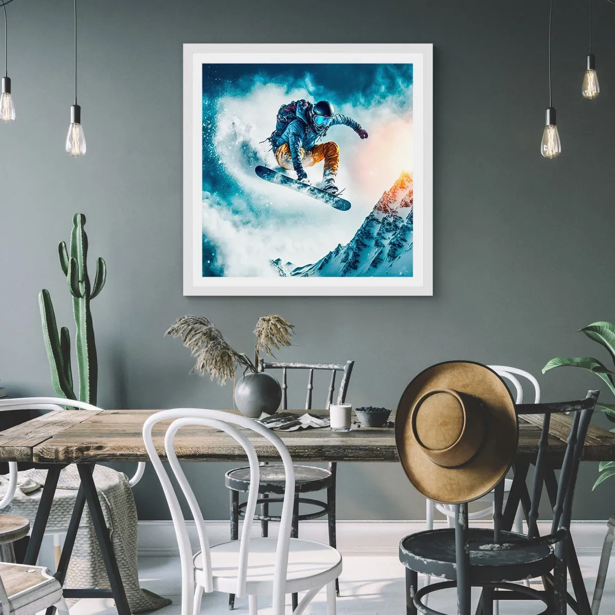 Poster in white frmae - Extreme Emotions - 40x40 cm