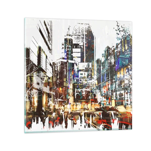 Glass picture - Sparkling City - 30x30 cm