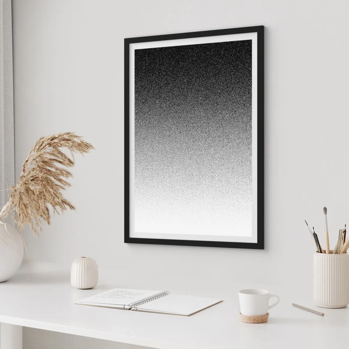 Poster in black frame - Towards Light - 70x100 cm