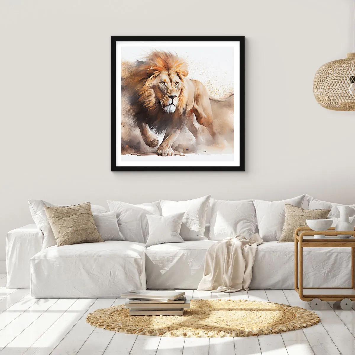 Poster in black frame - King is on the Move - 40x40 cm