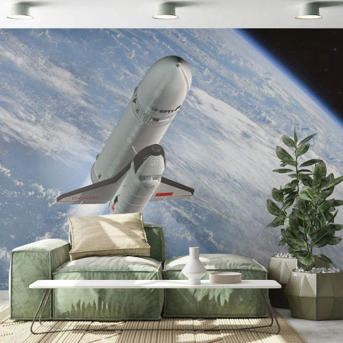 Photo Wallpaper Premium Canvas - Space Ascension - Cosmos, Sputnik, A space rocket - 100x70 cm