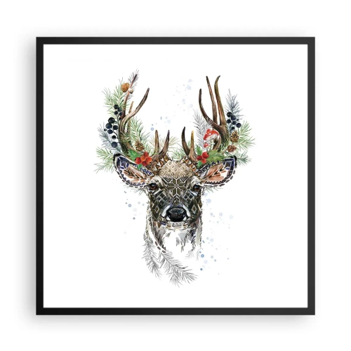 Poster in black frame - In Christmas Attire - 60x60 cm