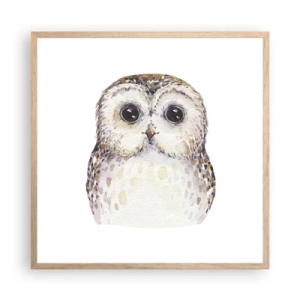 Poster in light oak frame - Look Me in the Eyes - 60x60 cm