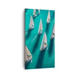 Canvas picture - Competing with the Wind - 55x100 cm