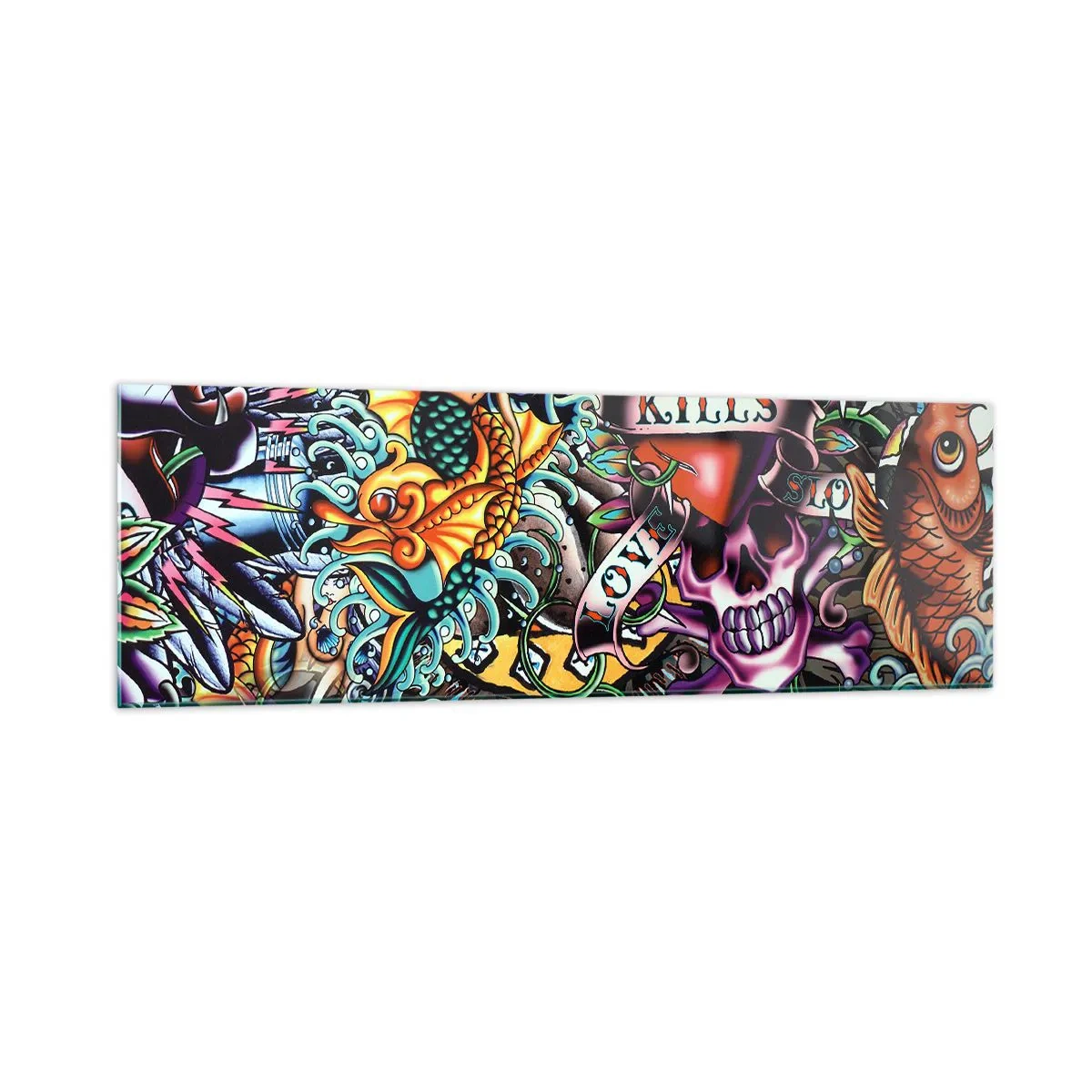 Glass picture - Dream of a Tattoo Artist - 160x50 cm