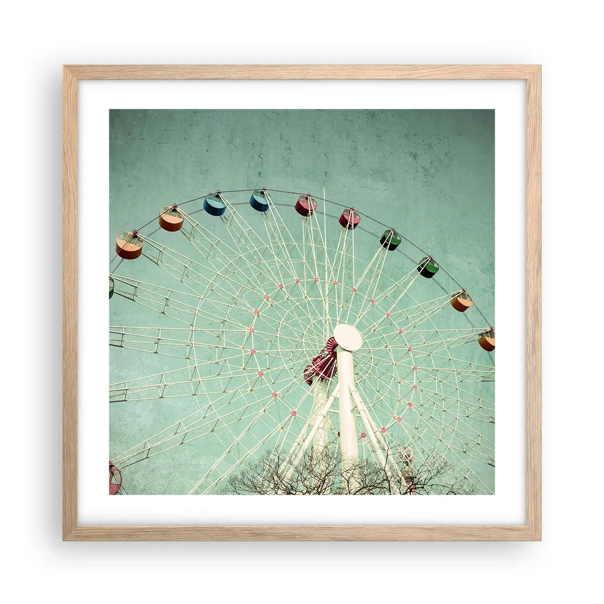 Poster in light oak frame - Come Have Fun - 50x50 cm