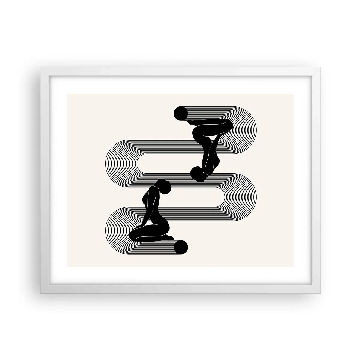 Poster in white frmae - Sensual Symmetry - 50x40 cm