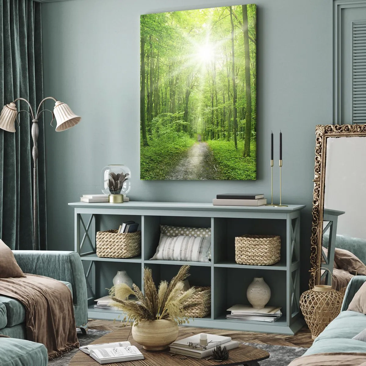 Canvas picture - Green Cathedral - 65x120 cm