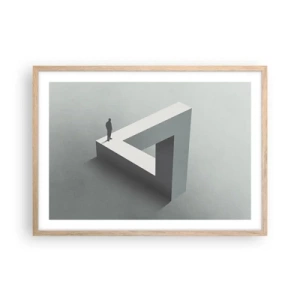 Poster in light oak frame - And Yet It Is Possible - 70x50 cm