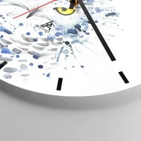 Clock face with lines