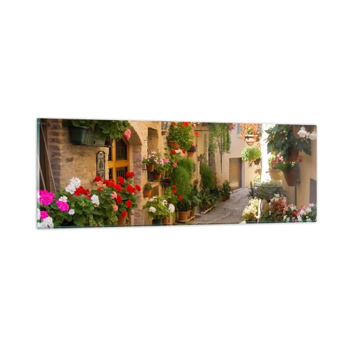 Glass picture - Flood of Flowers - 90x30 cm