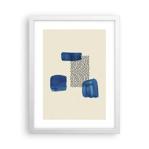 Poster in white frmae - Abstract Quartet - 30x40 cm