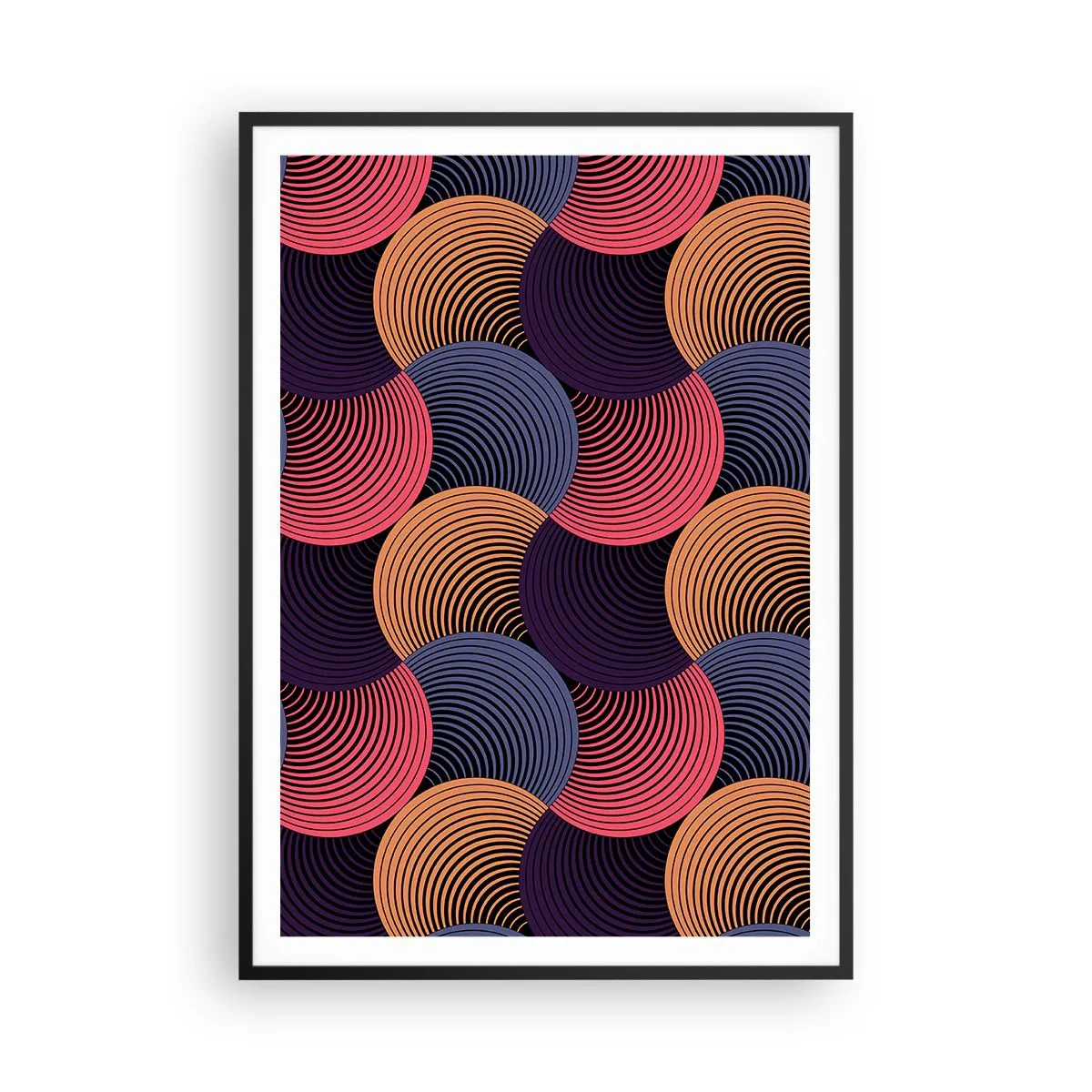 Poster in black frame - In a Circular Rhythm - 70x100 cm