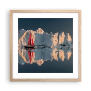 Poster in light oak frame - On the Edge of the World - 40x40 cm