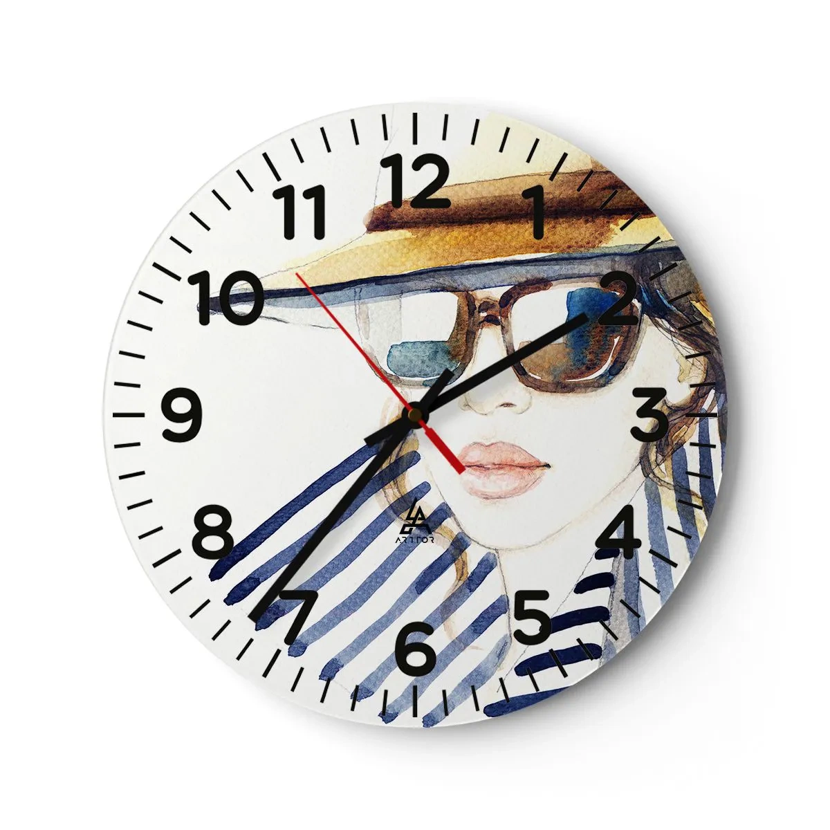 Wall clock - Clock on glass - Welcome to Florida! - 40x40 cm