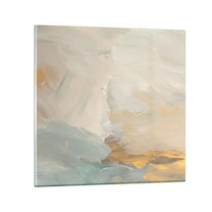 Glass picture - Abstract: Land of Gentleness - 40x40 cm
