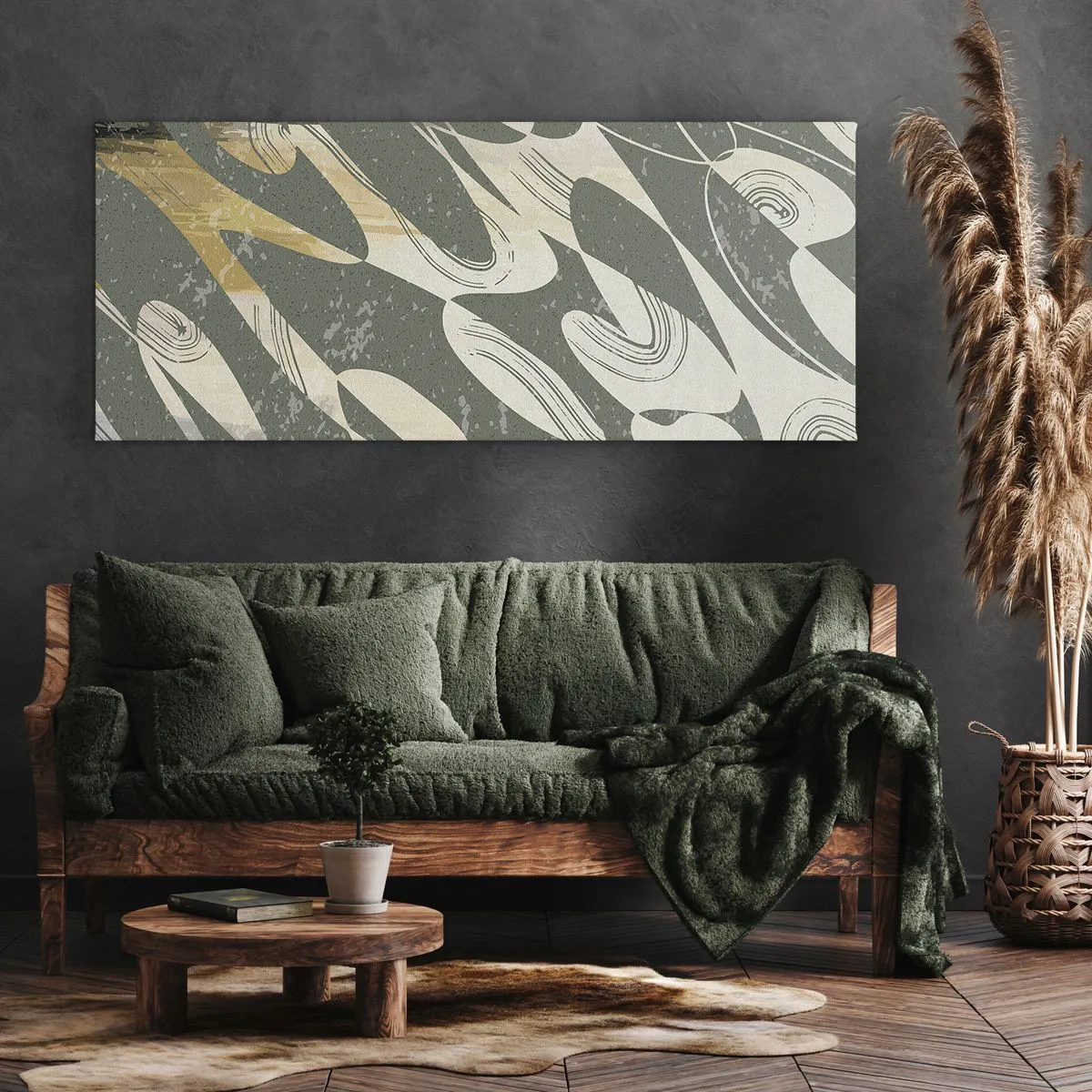 Canvas picture - Rhytmic Abstract - 100x40 cm
