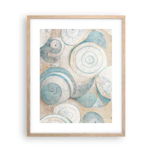 Poster in light oak frame - What Does a Shell Hide? - 40x50 cm
